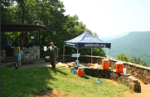 Jason taking care of the runners at the 11.8-mile aid station.