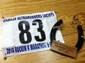 Horseshoes are the coveted finisher's hardware at Rockin' K. This is my second horseshoe so far.
