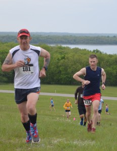 Me (233) charging up Bunker Hill the first time. It wasn't easy to keep up with Keith. He's a strong climber.