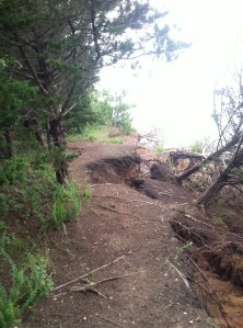 The collapsing section of Blue Trail.