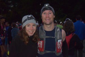 Alex and I at the starting line of the Vermont 50.